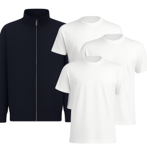 Felpa + 3 T-Shirt Scuola